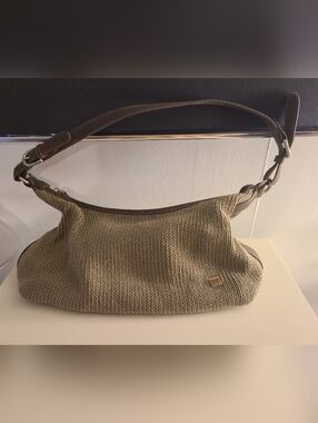 The Sak Classic Knit Hobo Bag Crochet Shoulder Purse Slouchy Boho